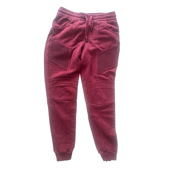 Pierre Balmain Mens Burgundy Jogger Pants 36 100% Cotton small SM S - Picture 1 of 4